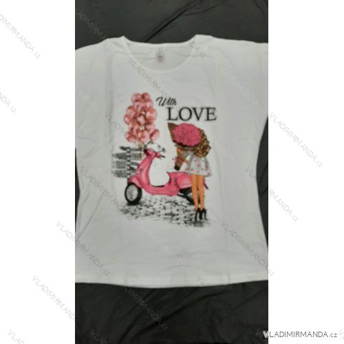 Tričko krátký rukáv dámské nadrozměr (2XL-4XL) TURECKÁ MÓDA TMWG22G12311