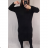 Šaty teplé dlouhý rukáv dámská (L/XL ONE SIZE) ITALSKá MóDA IM4212508 black L / XL one size