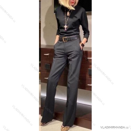 Kalhoty elegantní společenské dlouhé dámské (S-XL) ITALSKÁ MÓDA IMWD211244