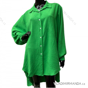 Šaty elegantní košilové dlouhý rukáv dámské (S/M ONE SIZE) ITALSKÁ MÓDA IMWY21734