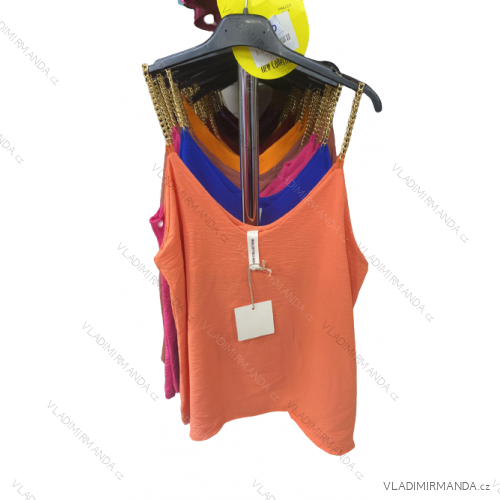 Elegant summer women's tank top on a chain (S / M ONE SIZE) ITALIAN FASHION IMM22150