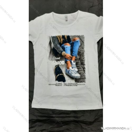 Tričko krátký rukáv dámské nadrozměr (2XL-4XL) TURECKÁ MÓDA TMWG22G12311