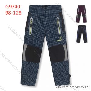 Outdoor pants insulated with fleece for children, girls and boys (98-128) KUGO C7875