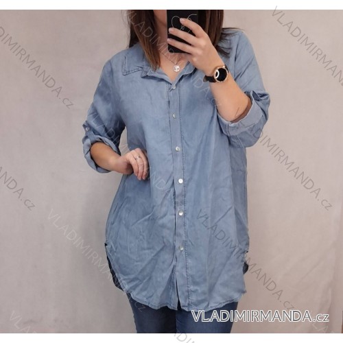 T-shirt short sleeve women (UNI S / L) ITALIAN FASHION IM821SCARLET Blue light 2XL/3XL