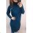 Šaty dlouhý rukáv dámské (L/XL ONE SIZE) ITALSKÁ MÓDA IM4212717 XL/2XL black