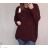 Women's Long Sleeve Sweater (S / M / L one size) ITALIAN FASHION IMWA214327 black XL / 3XL
