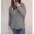 Women's Long Sleeve Sweater (S / M / L one size) ITALIAN FASHION IMWA214327 black XL / 3XL