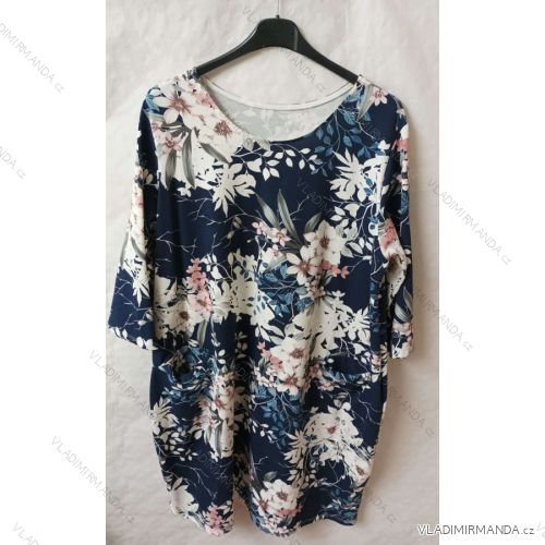 Oversized Long Sleeve Dress Oversized Dress (2XL / 3XL ONE SIZE) ITALIAN FASHION IMD2110751