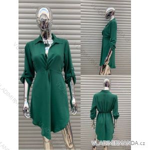 Šaty elegantní košilové dlouhý rukáv dámské (S/M ONE SIZE) ITALSKÁ MÓDA IMWY21734