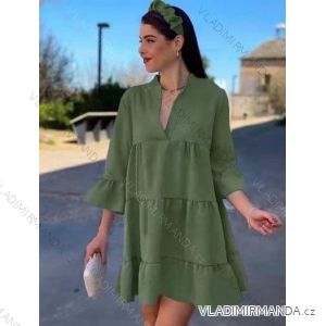 Šaty elegantní košilové dlouhý rukáv dámské (S/M ONE SIZE) ITALSKÁ MÓDA IMWY21734