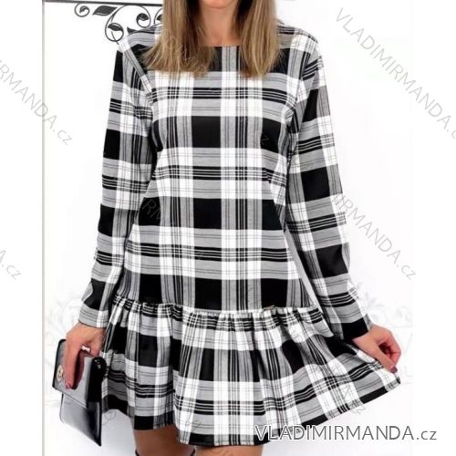 Šaty elegantní dlouhý rukáv dámské (S/M ONE SIZE) ITALSKÁ MÓDA IMWM217234