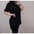 Dress shirt extended 3/4 sleeve oversize women (uni l-xl) ITALIAN FASHION IM420121