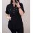Dress shirt extended 3/4 sleeve oversize women (uni l-xl) ITALIAN FASHION IM420121