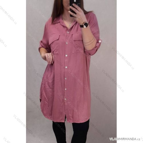 Shirt Dress 3/4 Long Sleeve Ladies (UNI S / L) ITALIAN FASHION IM420203