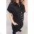 Denim short sleeve dress women (s-xl) GOURD MA120GD6047-J 4XL black