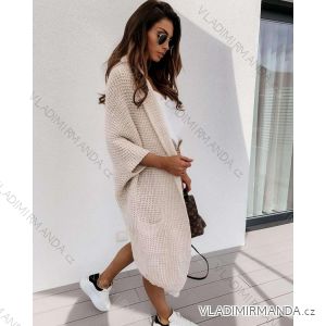 Cardigan knitted warm long sleeve women (3XL/4XL ONE SIZE) ITALSKÁ MÓDA IMD21946