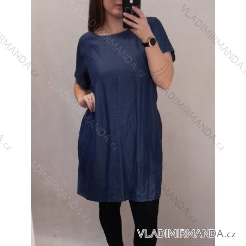 Denim short summer dress straps women (uni s / l) ITALIAN FASHION IM720103 L / XL <p>blue</p>