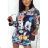 Summer long sleeve flowered women's dress (UNI S / L) ITALIAN FASHION IMK20150