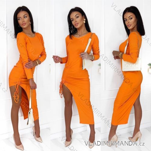 Summer long sleeve flowered women's dress (UNI S / L) ITALIAN FASHION IMK20150