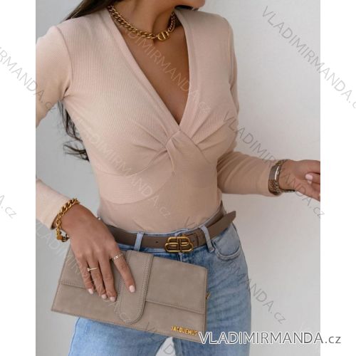 T-shirt elegant long sleeve women (S / M ONE SIZE) ITALIAN FASHION IMWK21008