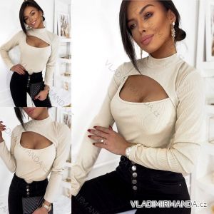 T-shirt elegant long sleeve women (S / M ONE SIZE) ITALIAN FASHION IMWK21008
