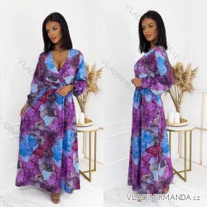 Summer long sleeve flowered women's dress (UNI S / L) ITALIAN FASHION IMK20150
