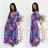 Summer long sleeve flowered women's dress (UNI S / L) ITALIAN FASHION IMK20150