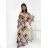 Summer long sleeve flowered women's dress (UNI S / L) ITALIAN FASHION IMK20150
