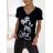 T-shirt short sleeve women (S / M ONE SIZE) ITALIAN FASHION IMWK21002