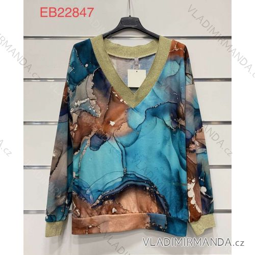 T-shirt elegant long sleeve women (S / M ONE SIZE) ITALIAN FASHION IMWK21008