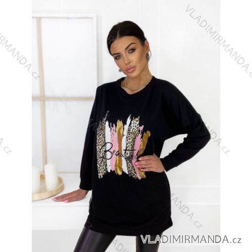 Summer long sleeve flowered women's dress (UNI S / L) ITALIAN FASHION IMK20150