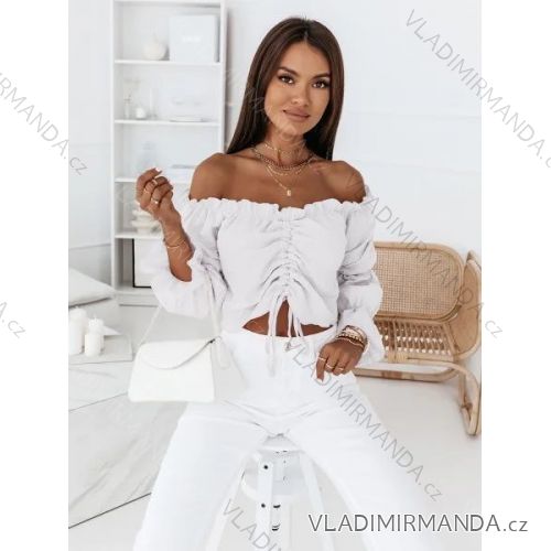 T-shirt elegant long sleeve women (S / M ONE SIZE) ITALIAN FASHION IMWK21008