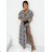 Summer long sleeve flowered women's dress (UNI S / L) ITALIAN FASHION IMK20150