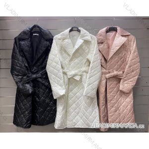 Kabát jarní dlouhý dámský (S/M/L ONE SIZE) ITALSKÁ MÓDA IMWA21006