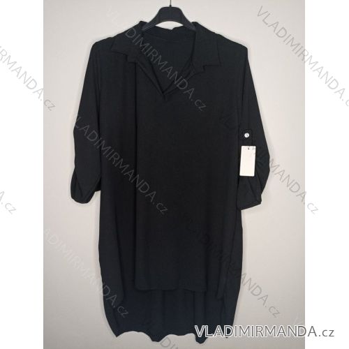 Šaty košilové dlouhý rukáv dámské (S/M ONE SIZE) ITALSKÁ MODA IMB22500