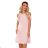 359-1 A trapezoidal dress with frills on the shoulders - pastel pink