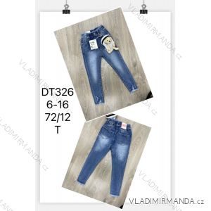 Jeans with bib children adolescent girls (4-12 years) SAD SAD20DT175