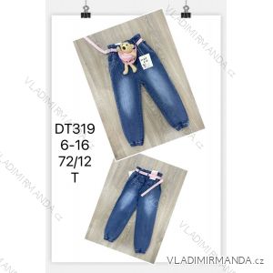 Jeans with bib children adolescent girls (4-12 years) SAD SAD20DT175