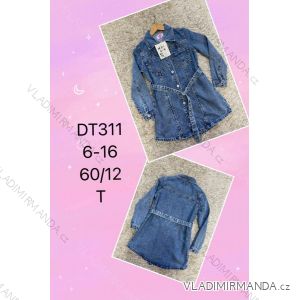 Denim dress with belt children adolescent girls (4-12 years) SAD SAD20DT194