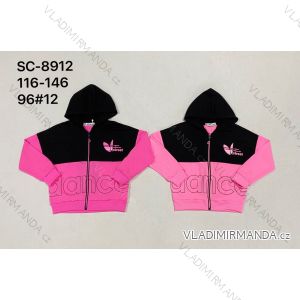 Children's hoodie for girls (116-146) ACTIVE SPORT ACT218P-7493