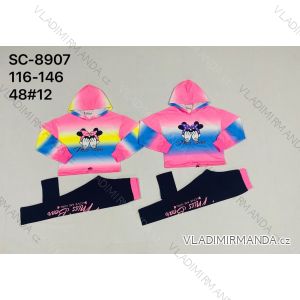 Set of hooded sweatshirt with zipper and sweatpants children's teen girls (116-146) ACTIVE SPORT ACT218P-7473