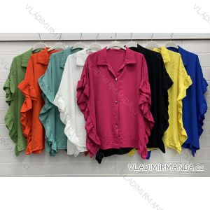 Tunika košilová dlouhý rukáv dámská (S/M ONE SIZE) ITALSKÁ MÓDA IMWA221096