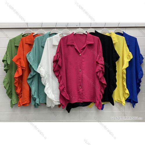 Tunika košilová dlouhý rukáv dámská (S/M ONE SIZE) ITALSKÁ MÓDA IMWA221096