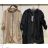 Coat Women's Long Jacket (S / M / L ONE SIZE) ITALIAN FASHION IMC21697 L / XL black