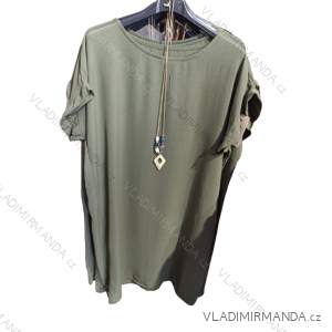 Women's Oversized Short Sleeve Dress (XL / 2XL ONE SIZE) ITALIAN FASHION IMH22TINA