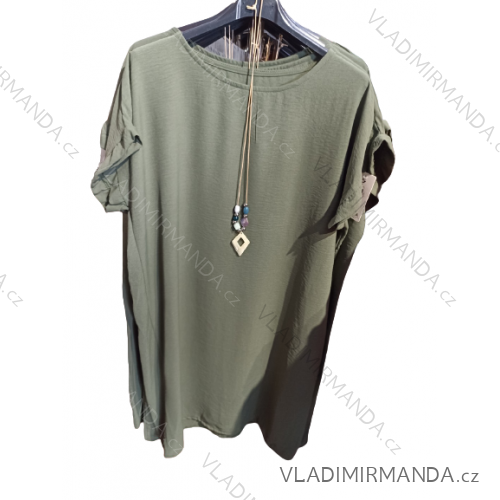 Women's Oversized Short Sleeve Dress (XL / 2XL ONE SIZE) ITALIAN FASHION IMH22TINA