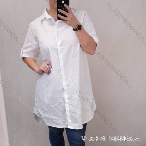 dress shirt extended 3/4 short sleeve women's stripe (uni S / M / L) ITALIAN FASHION IMD20179