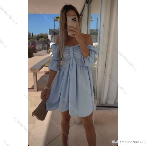 Carmen short sleeve dress women (S / M ONE SIZE) ITALIAN FASHION IMWG216051