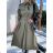 Dress with 3/4-sleeve ladies pocket (uni sl) ITALIAN Fashion IMWD20529 <p>khaki</p> S/M