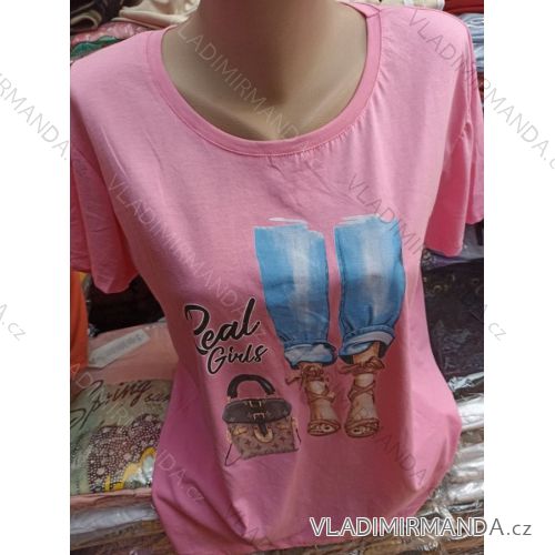 T-shirt short sleeve with lace women (uni s / m) TURKISH FASHION TM920024